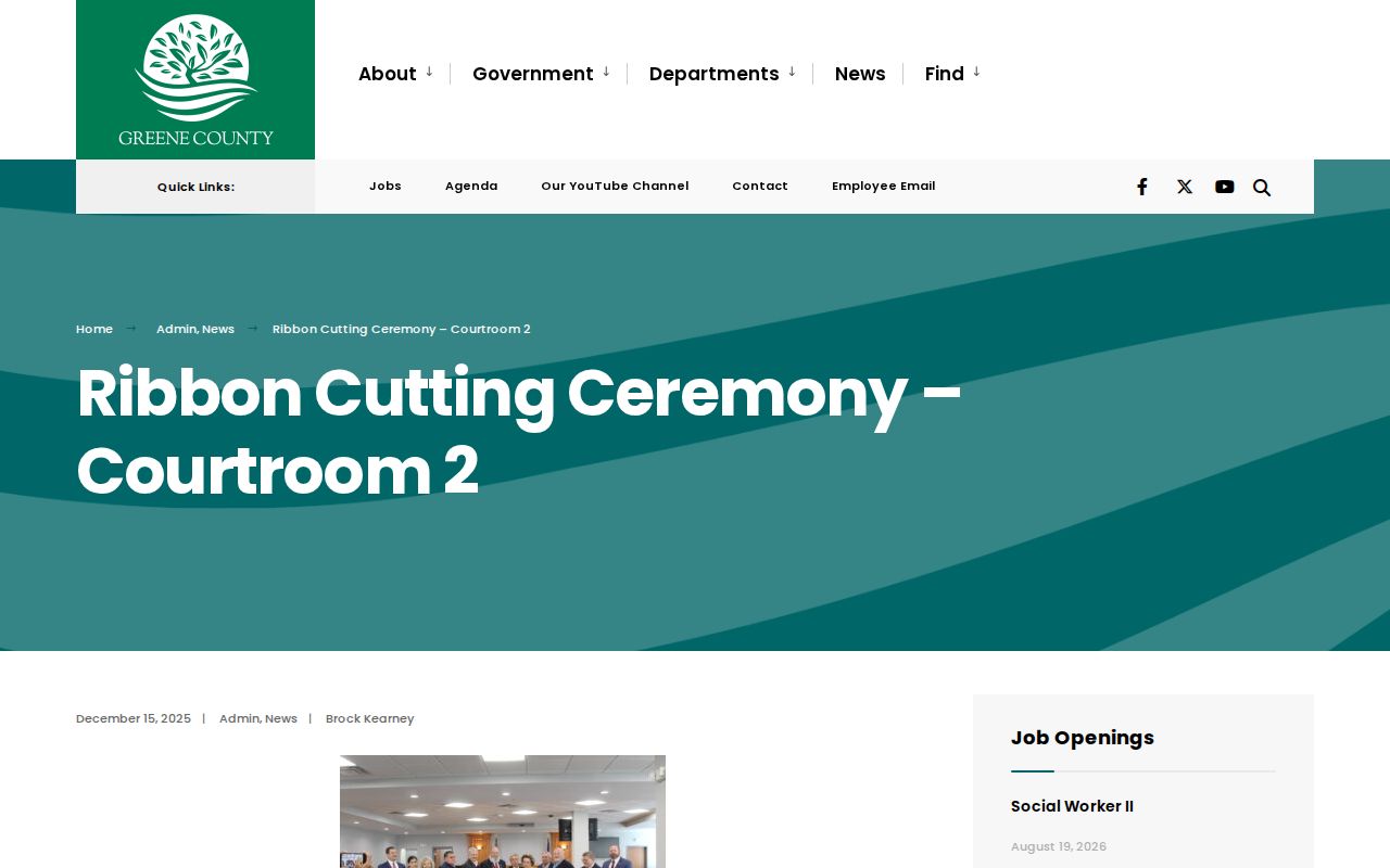 Greene County court docket Justice Center courtroom improvement