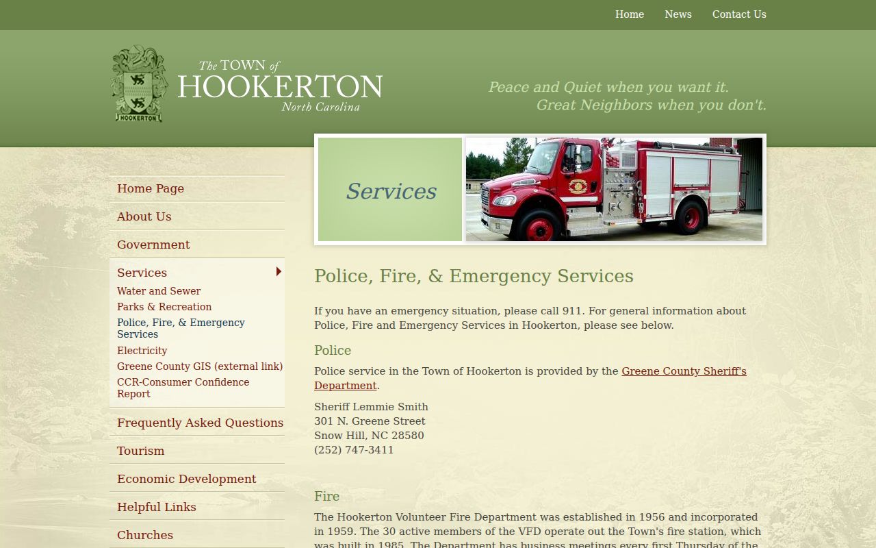 Greene County court docket Hookerton sheriff service context