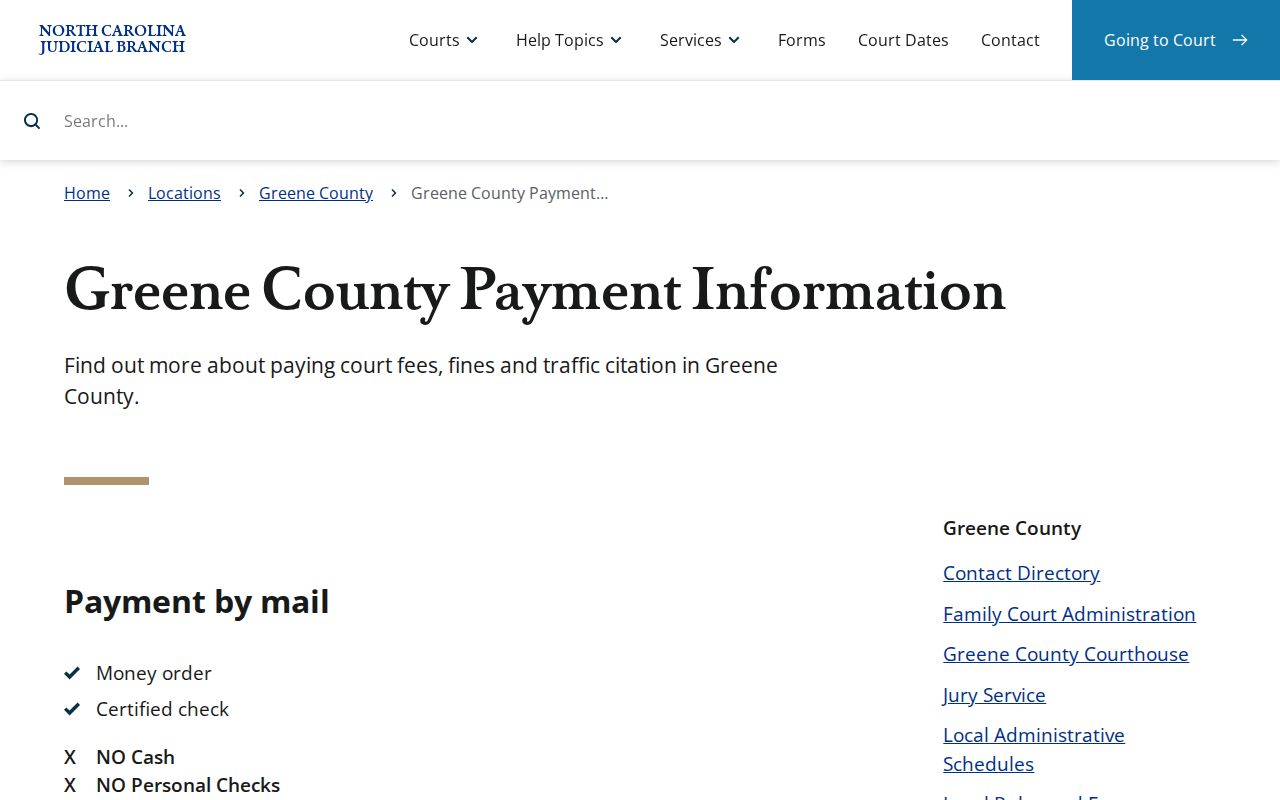 Greene County traffic court records payment options